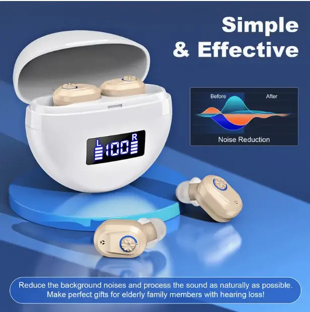 K&F coptee ZF-M607 CIC Rechargeable Hearing Aids for Mild to Moderate Hearing Loss K&F coptee