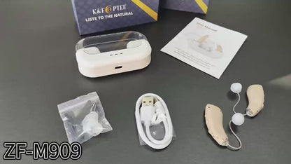 K&F coptee ZF-M909 BTE Rechargeable Hearing Aids Suitable for Moderate to Severe Hearing Loss